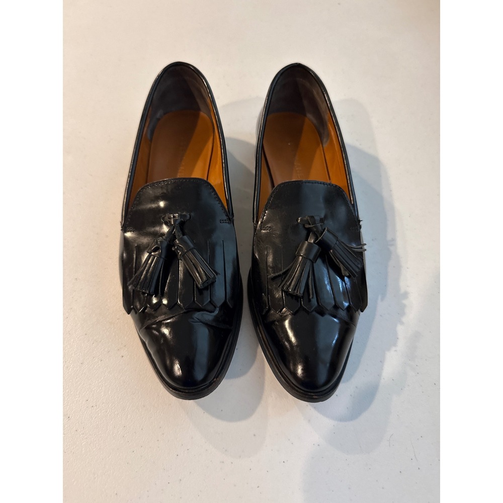 Everlane Womens Black Leather Kiltie Tassel Loafers Made in Italy Size 7 - Picture 8 of 8